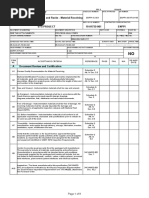 Inspection Checklist: Analyzers / Analyzer Shelters and Racks - Material Receiving STG Project 10-01759-001 Enppi