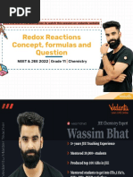 Redox Reactions Concept, Formulas And: NEET & JEE 2022 Grade 11 Chemistry