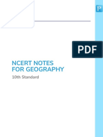 Ncert Notes For Geography: 10th Standard