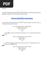 What Is Specific Heat Capacity: Equation