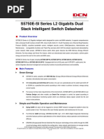 S5750E-SI Series L2 Gigabits Dual Stack Intelligent Switch Datasheet