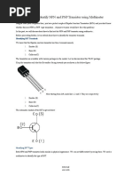 How To Identify NPN and PNP Transistor Using Multimeter