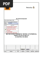 Ms For Hyrdo Pneumatic Testing of Spherical TANKS (730-TK-03 A/B & C) A-CON-PRO-730-38939