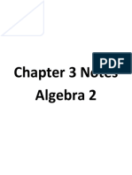 Chapter 3 Notes Algebra 2