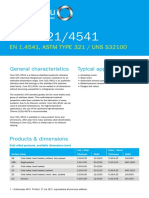 Core 321/4541: EN 1.4541, ASTM TYPE 321 / UNS S32100