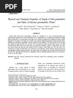 Physical and Chemical Properties of Kapok (Ceiba Pentandra) and Balsa (Ochroma Pyramidale) Fibers