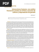 Interacciones Humano-Oso Andino Tremarctos Ornatus en El Perú Consumo de Cultivos y Depredación de Ganado