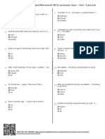 Prepositions of Place and Movement MCQ Grammar Quiz - Test - Exercise