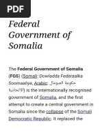 Federal Government of Somalia: Soomaaliya, Arabic