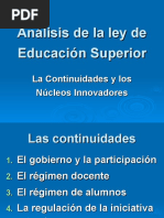 Análisis de La Ley de Educación Superior