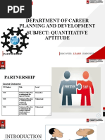 Department of Career Planning and Development Subject: Quantitative Aptitude