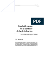 Carlos Enrique Corredor Jiménez - Papel Del Trabajo en El Contexto de La Globalización