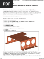 Geometry and Mesh Editing Using The Quick Edit Panel