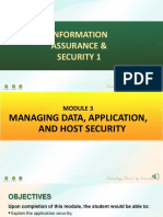 Module 3 - Managing Data, Application, and Host Security New