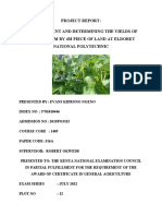 Project Report: Establishment and Determining The Yields of Beans in A 3M by 4M Piece of Land at Eldoret National Polytechnic