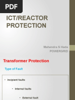 Ict/Reactor Protection: Mahendra S Hada Powergrid