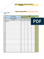 Classroom Based Assessment Transit Form (PBD) YEAR 2022: School Name: School Address: School Code