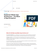 Explained: Mobile App Architecture - The Basis of App Ecosystem