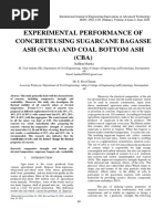 Experimental Performance of Concrete Using Sugarcane Bagasse Ash (Scba) and Coal Bottom Ash (CBA)