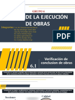 Cierre de La Ejecución de Obras - Grupo 6