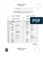 PRACTICE 21 Regular and Irregular Verbs