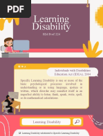 Learning Disability: Sed Prof 224