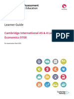 Learner Guide: Cambridge International AS & A Level Economics 9708