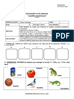 Evaluación PIE 4 La Letra L