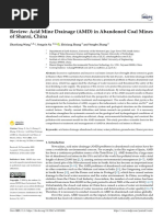 Water: Review: Acid Mine Drainage (AMD) in Abandoned Coal Mines of Shanxi, China