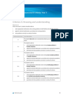 Criterion A: Knowing and Understanding: Mathematics Assessment Criteria: Year 5