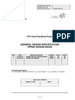 General Design Specification Piping Design Basis: CFU Feed Handling Project