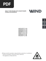 WD25TC-IN WD35TC-IN WD50TC-IN WD71TC-IN WD25TC-M WD35TC-M: Split Type Room Air Conditioner Operation Manual