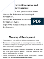 CH 3 Governance and Development