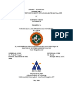 A Study On Non Performing Assets of Canara Bank at Canara Bank, Bangalore