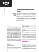 Transplantations Et Réimplantations Dentaires