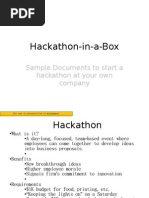 The Hackathon-In-A-Box Discussion Materials and Samples