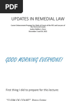 Updates in Remedial Law (Nov 2021 Philja) PDF