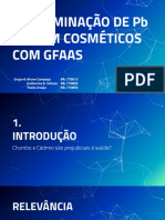 Determinação de CD e PB em Cosméticos Usando GFAAS