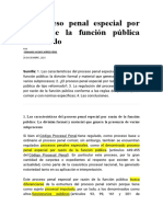 El Proceso Penal Especial Por Razón de La Función Pública Reformado