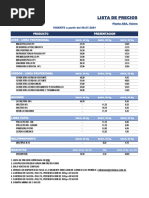 Lista de Precios - Planta ABA, Valera - A Partir Del 06.07.2021