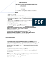 Numerical Methods and Partial Differential Equations Unit-I Solution of Non-Linear Equations and System of Linear Equations