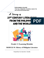 MODULE #1: History of Philippine Literature