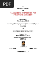 "Marketing Strategies For Footwear Industry: Master OF Business Administration