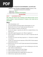 Thermal Engineering-Question Bank