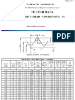 Thread Table Metrica Standard