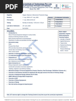 Mechanical Design of Process Equipment Course