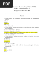 Constitutional Law II MCQ Question Bank Bank