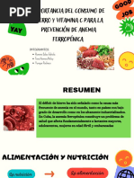 Importancia Del Consumo de Hierro y Vitamina C para La Prevención de Anemia Ferropénica