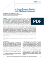 A Decision Model For Human Resource Allocation in Project Management of Software Development