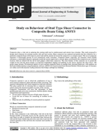 Study On Behaviour of Stud Type Shear Connector in Composite Beam Using ANSYS